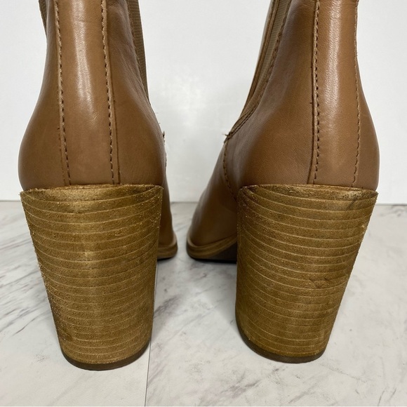 Vince Camuto Ratony Tan Leather Heeled Bootie 10M - Picture 4 of 15